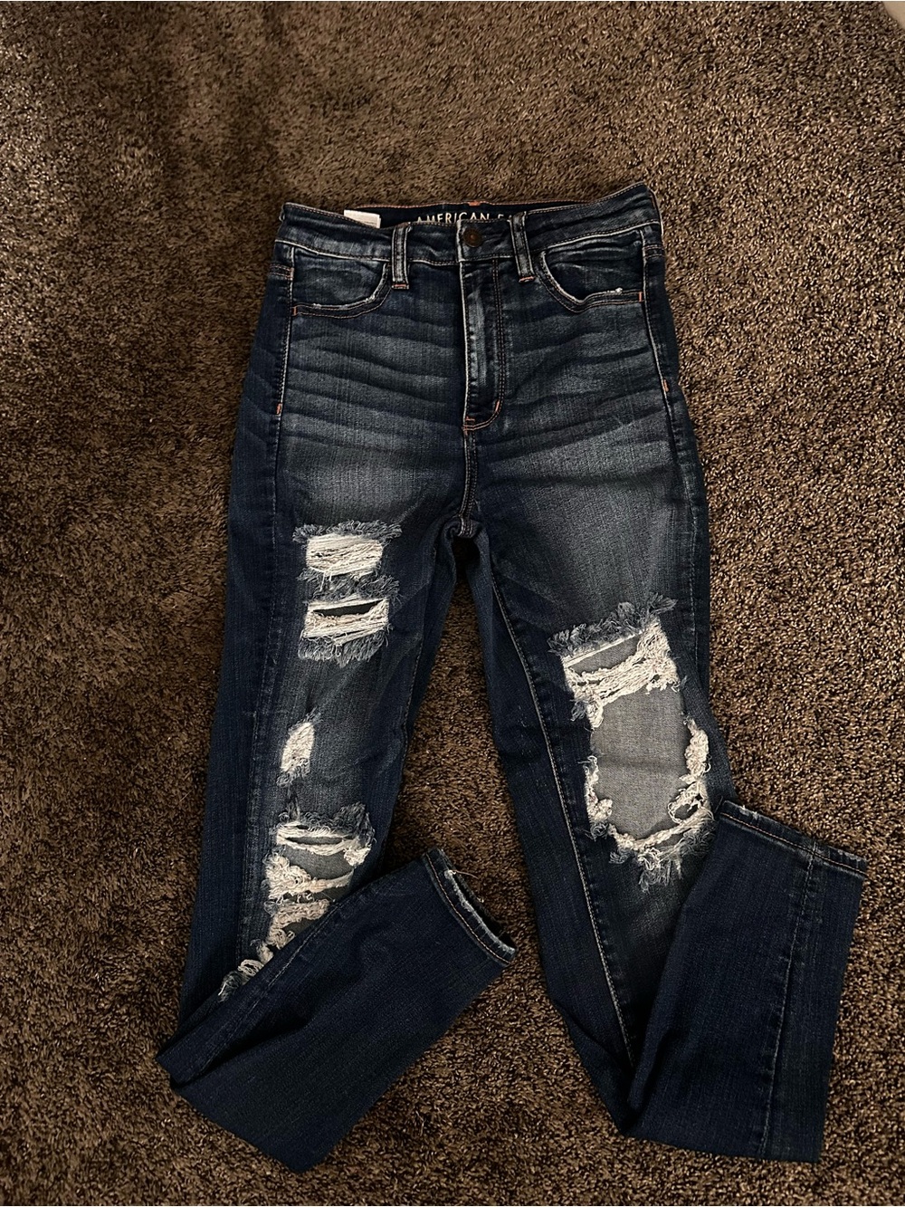 American Eagle Outfitters Dark Blue Jeans Size 4 0524